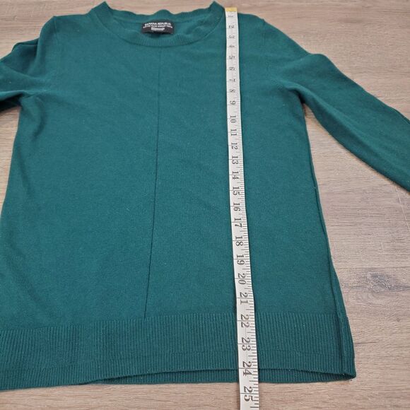 Banana Republic Italian Yarn Filpucci Merino Wool Cashmere Sweater M Green - Picture 8 of 11